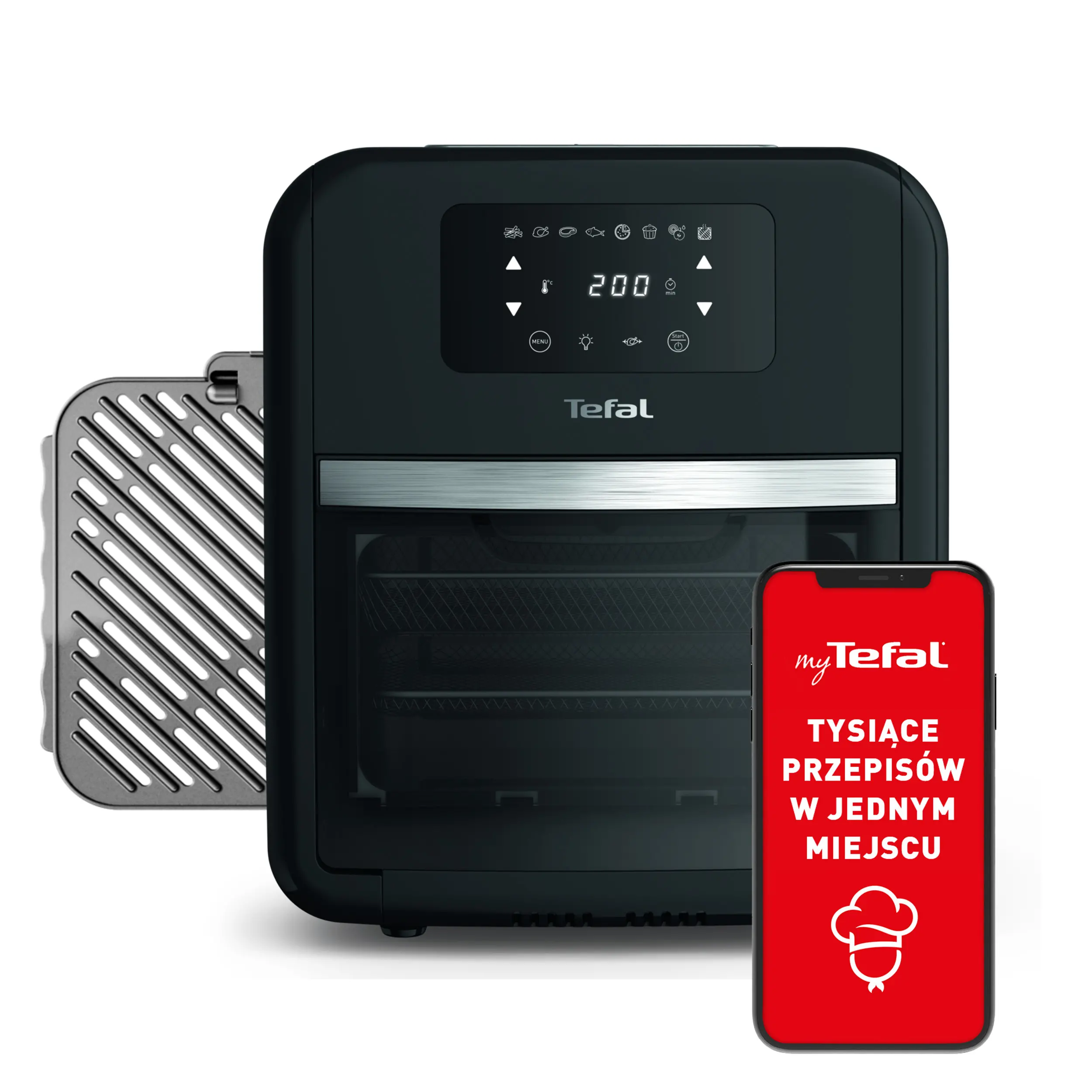 Frytkownica beztłuszczowa Tefal Easy Fry Oven & Grill FW5018 11l Aplikacja mobilna