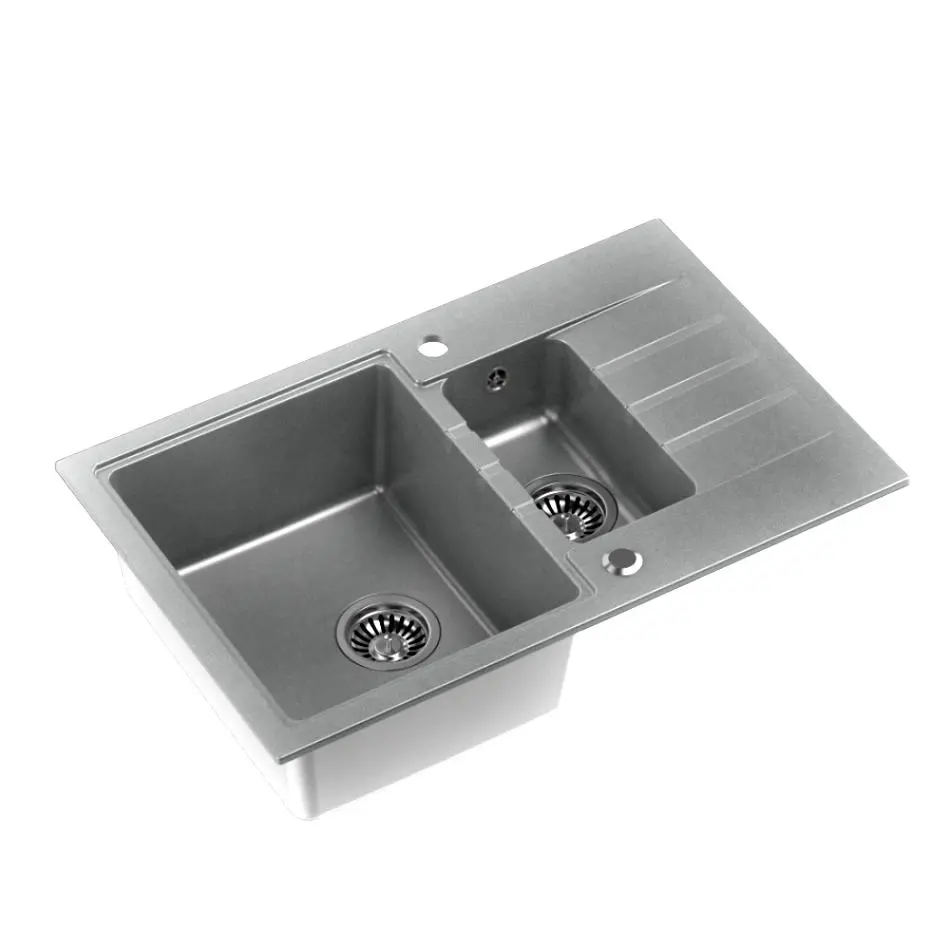 Zlewozmywak Quadron HCQP57850SZK Peter 156 Granitowy Szary