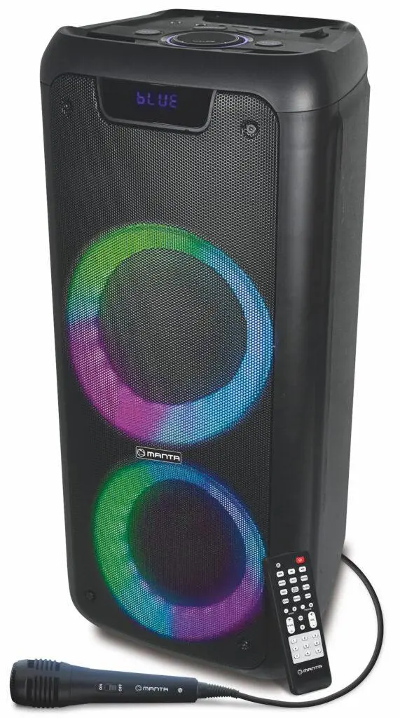 Power Audio Manta SPK5210 40W Bluetooth Radio FM Mikrofon Karaoke Czarny