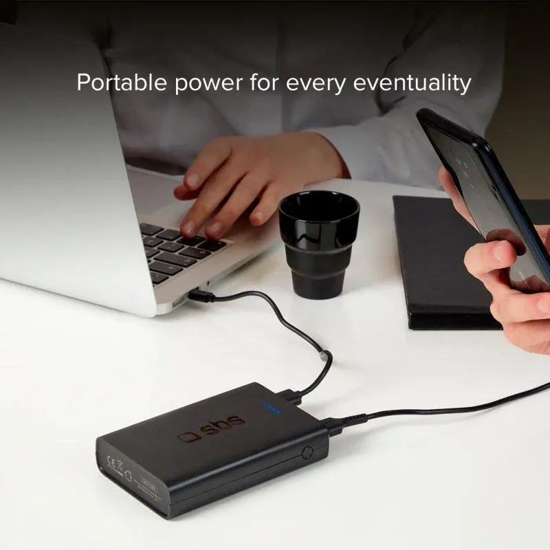 Powerbank SBS TTBB20000FASTK 20000mAh USB-C + micro USB 10W Czarny