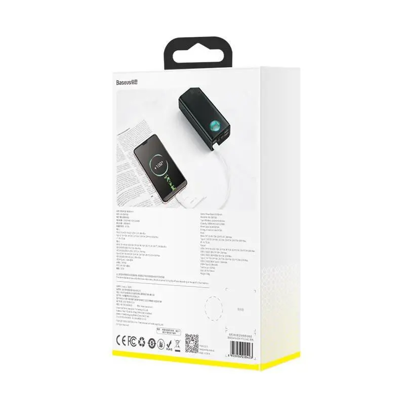 Powerbank Baseus PPLG-A01 Amblight 30000mAh PD QC 3.0 65W Czarny
