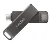 PenDrive SanDisk iXpand Luxe 256GB USB Typ C / Lightning Srebrno-czarny