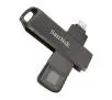 PenDrive SanDisk iXpand Luxe 256GB USB Typ C / Lightning Srebrno-czarny