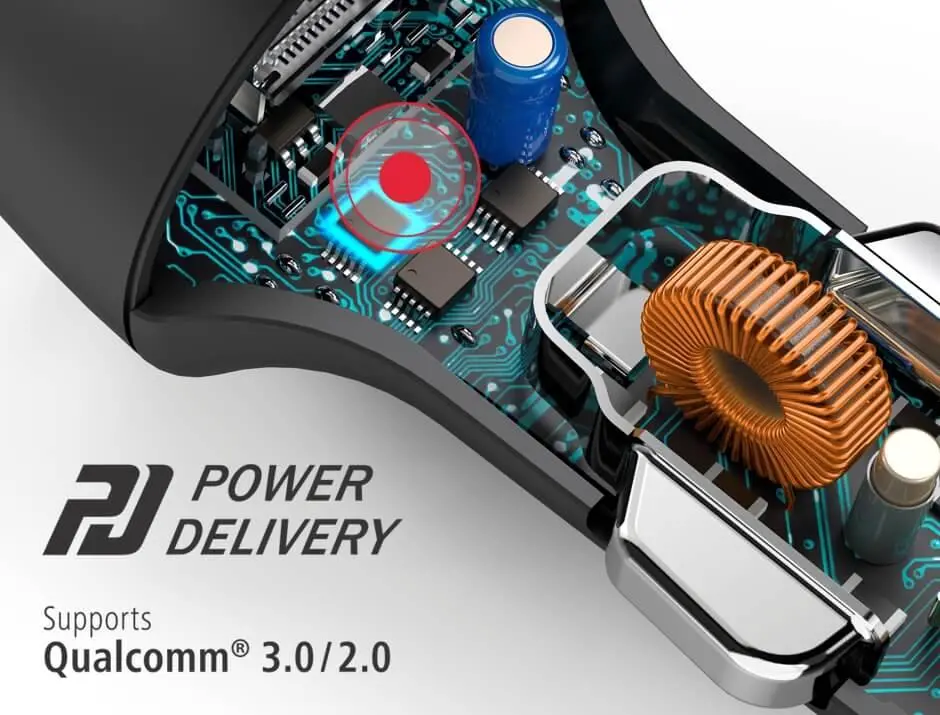 Ładowarka samochodowa Hama Power Delivery 20W Czarny