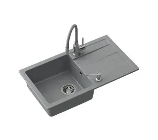 Кухонна мийка Quadron ZPM7744SZ3623500BL Pronto Max Szary + еластична батарея Szary