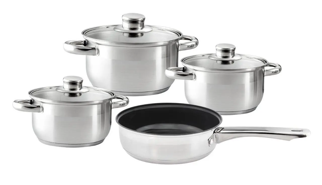 Zestaw garnków Altom Design Design Vito Indukcja Stal nierdzewna 7 elementów