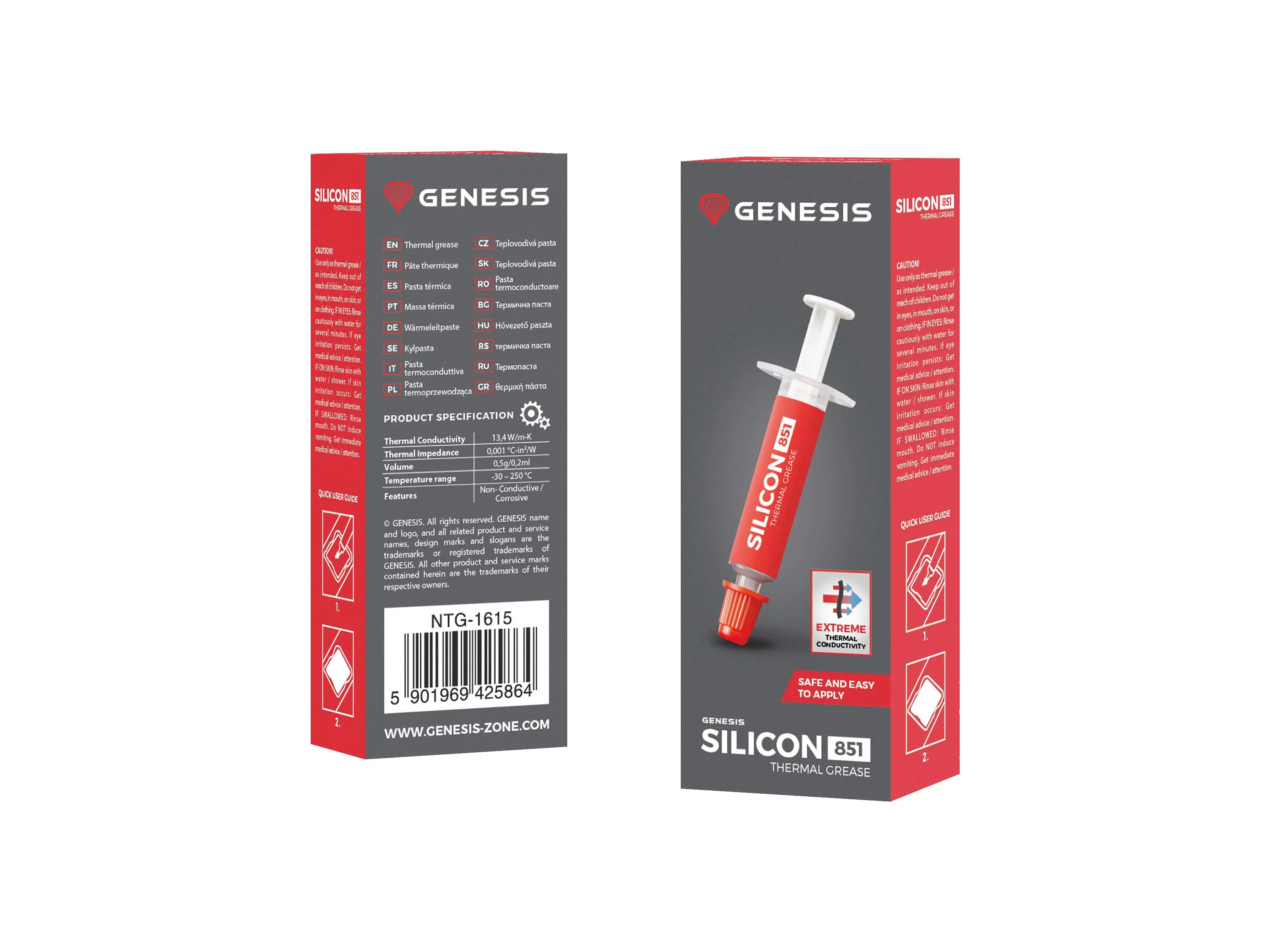 Pasta termoprzewodząca Genesis Silicon 851 0,5g