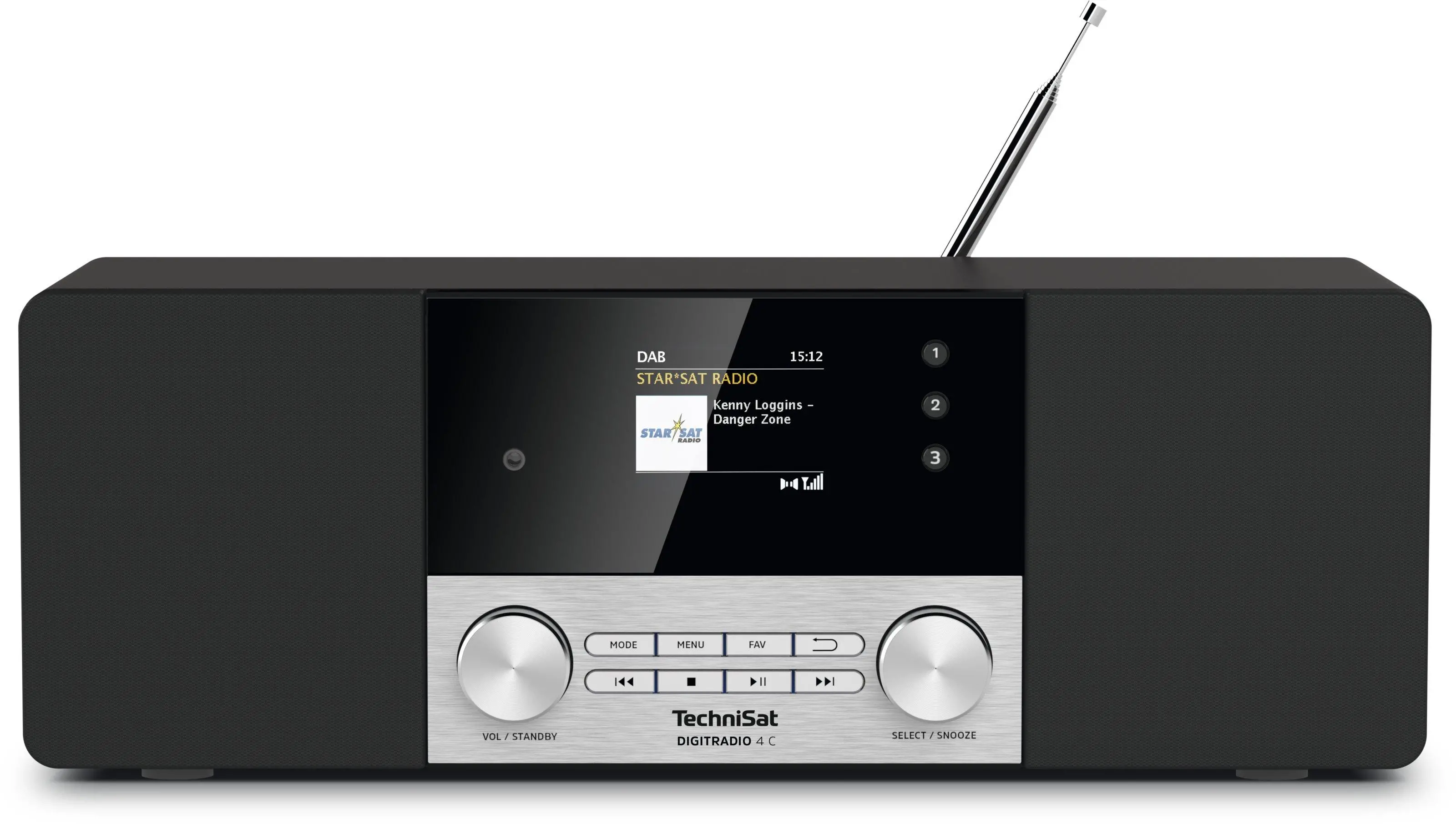 Radioodbiornik TechniSat DigitRadio 4C Radio FM DAB+ Bluetooth Czarno-srebrny
