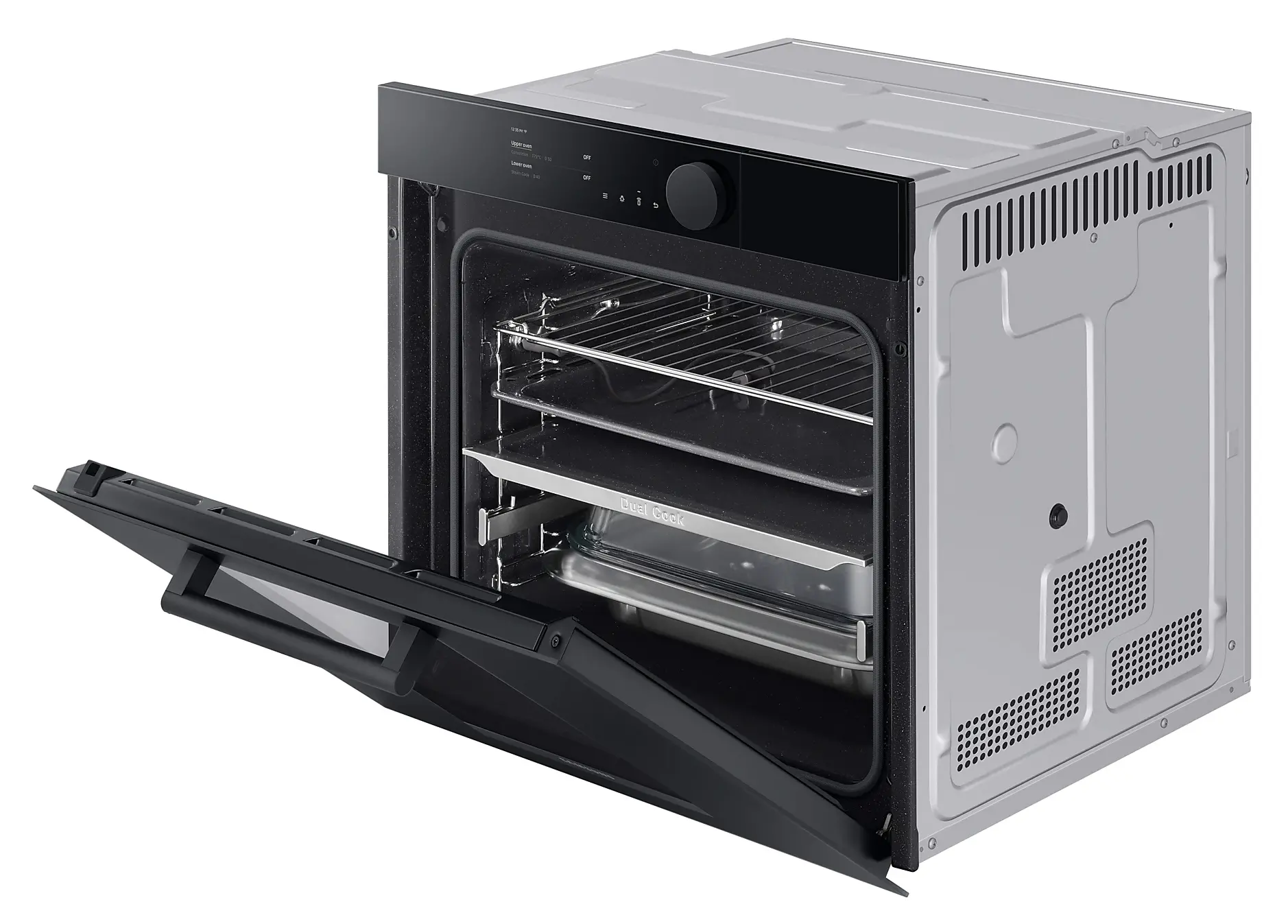 Piekarnik elektryczny parowy Samsung Infinite Line NV75T8979RK Dual Cook Termoobieg Termosonda Zdalne sterowanie Czarny