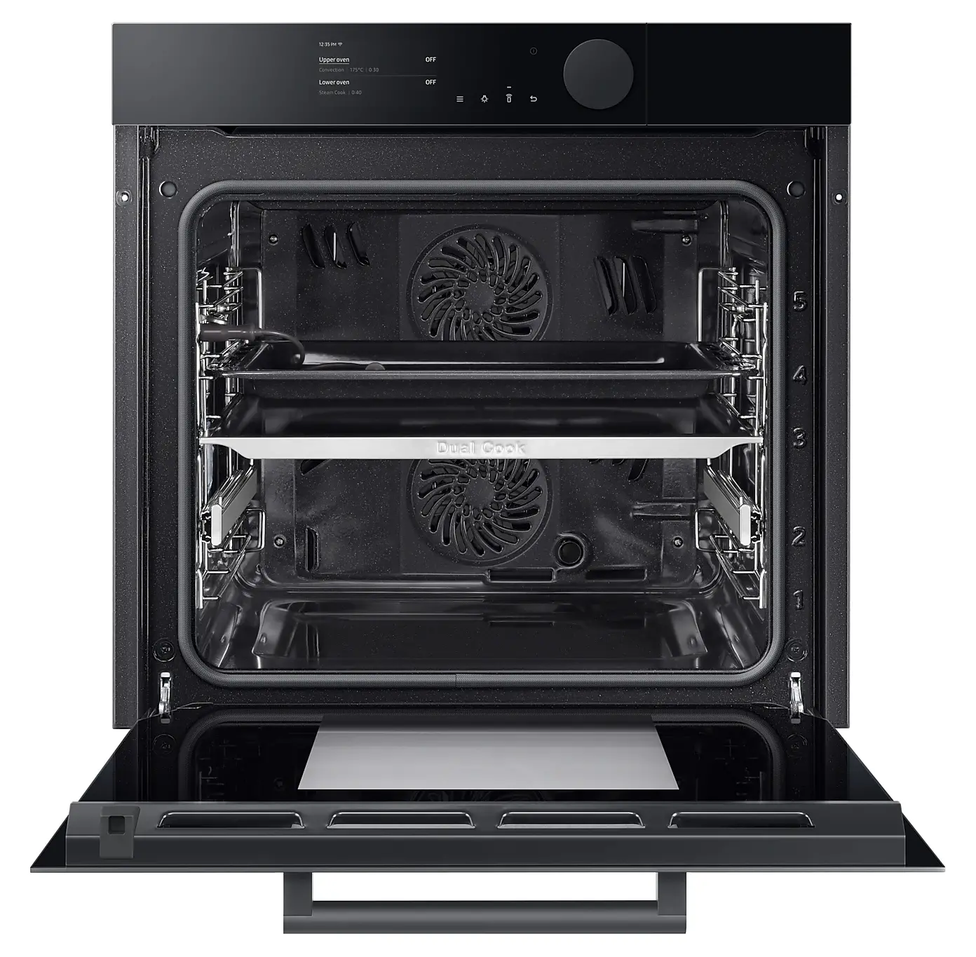 Piekarnik elektryczny parowy Samsung Infinite Line NV75T8979RK Dual Cook Termoobieg Termosonda Zdalne sterowanie Czarny