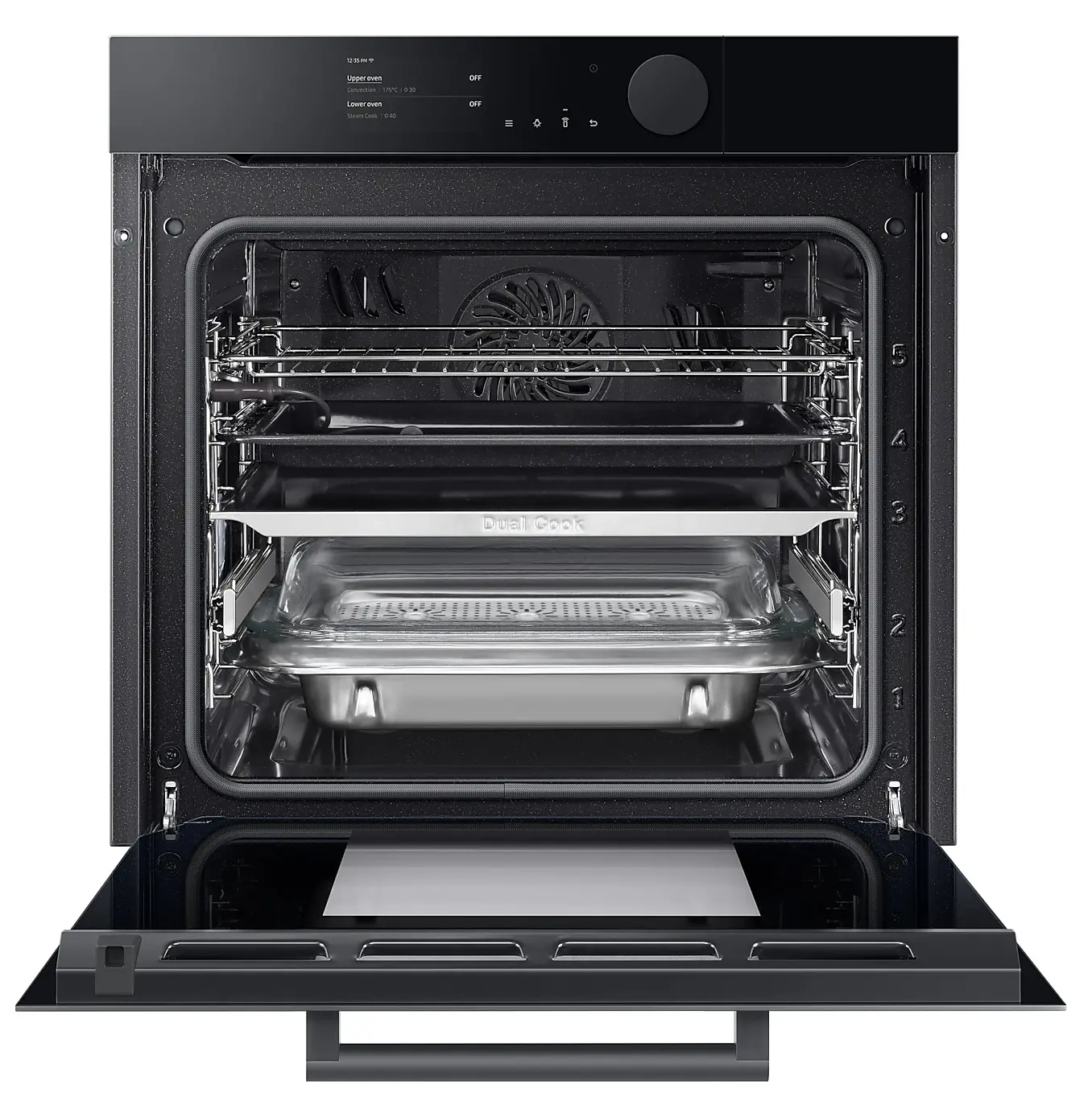 Piekarnik elektryczny parowy Samsung Infinite Line NV75T8979RK Dual Cook Termoobieg Termosonda Zdalne sterowanie Czarny