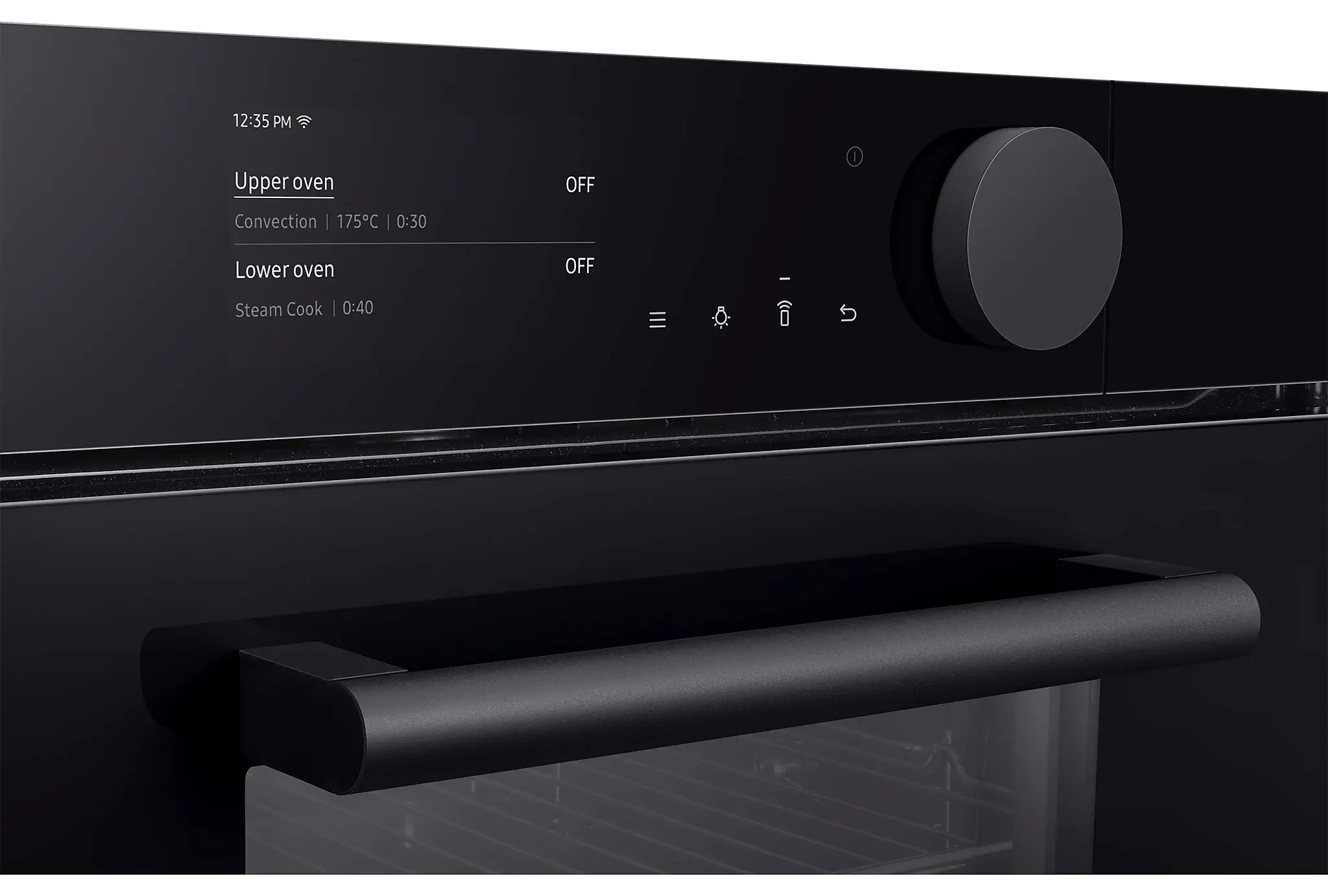 Piekarnik elektryczny parowy Samsung Infinite Line NV75T8979RK Dual Cook Termoobieg Termosonda Zdalne sterowanie Czarny