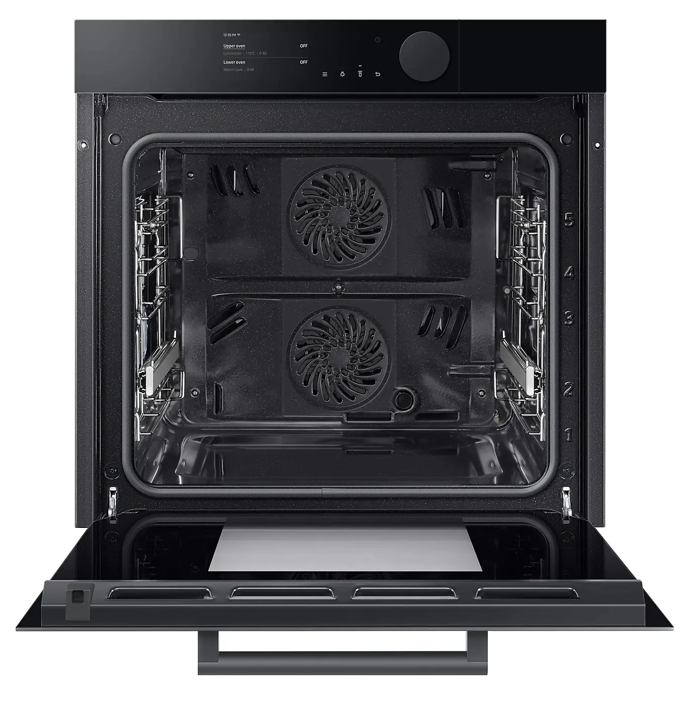 Piekarnik elektryczny parowy Samsung Infinite Line NV75T8979RK Dual Cook Termoobieg Termosonda Zdalne sterowanie Czarny