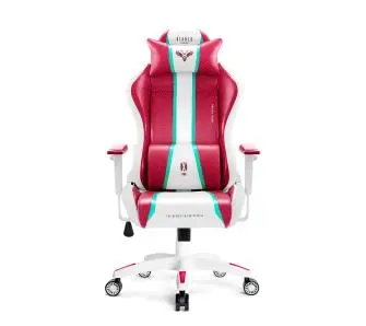 Fotel Diablo Chairs X-One 2.0 Normal Size Gamingowy do 136kg Skóra ECO Tkanina Biało-czerwony