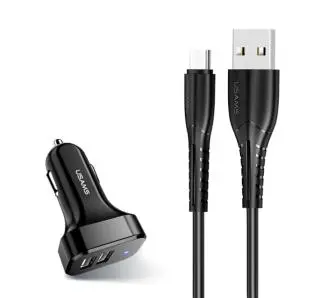 Ładowarka samochodowa USAMS King Tu C13 2x USB Czarny