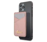 Guess Wallet Card Slot GUWMSSASLPI MagSafe Saffiano do iPhone 12 Różowy