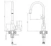 Bateria Quadron 3323503BLM Maggie Czarny Stal szlachetna