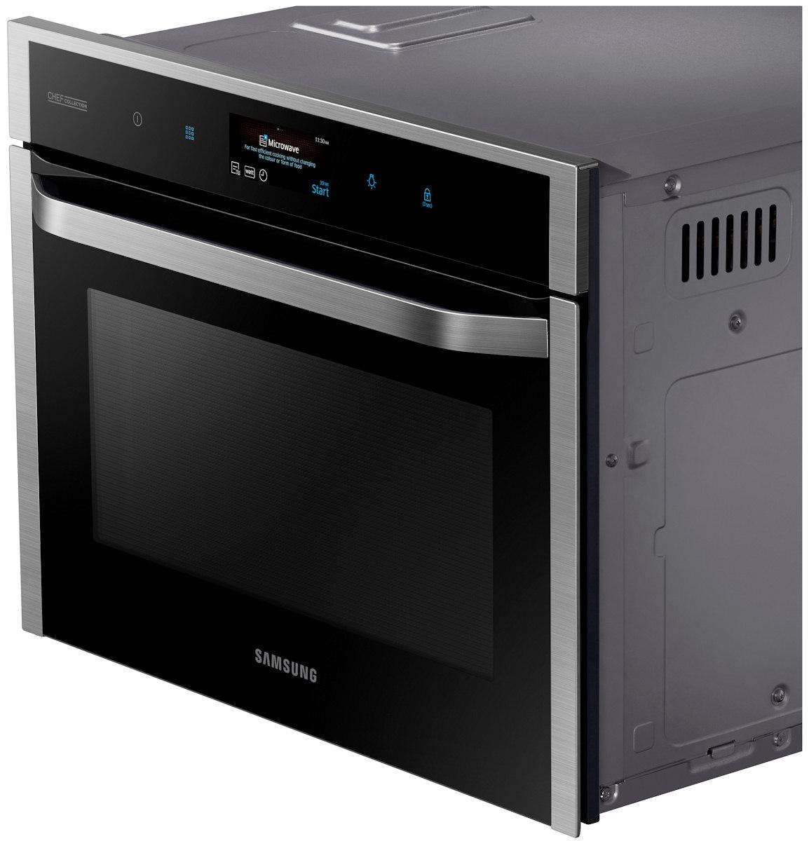 Piekarnik z mikrofalą Samsung Chef Collection NQ50J9530BS Termoobieg Srebrno-czarny