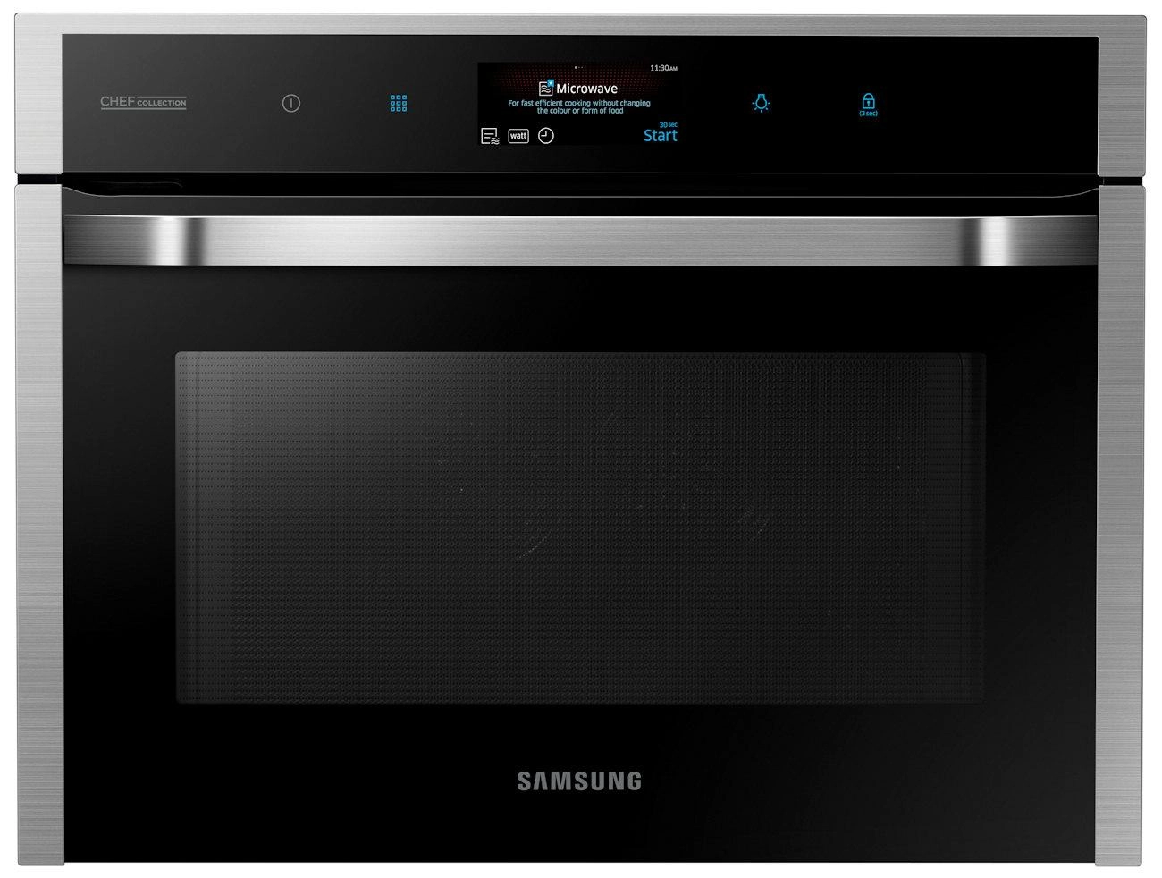 Piekarnik z mikrofalą Samsung Chef Collection NQ50J9530BS Termoobieg Srebrno-czarny
