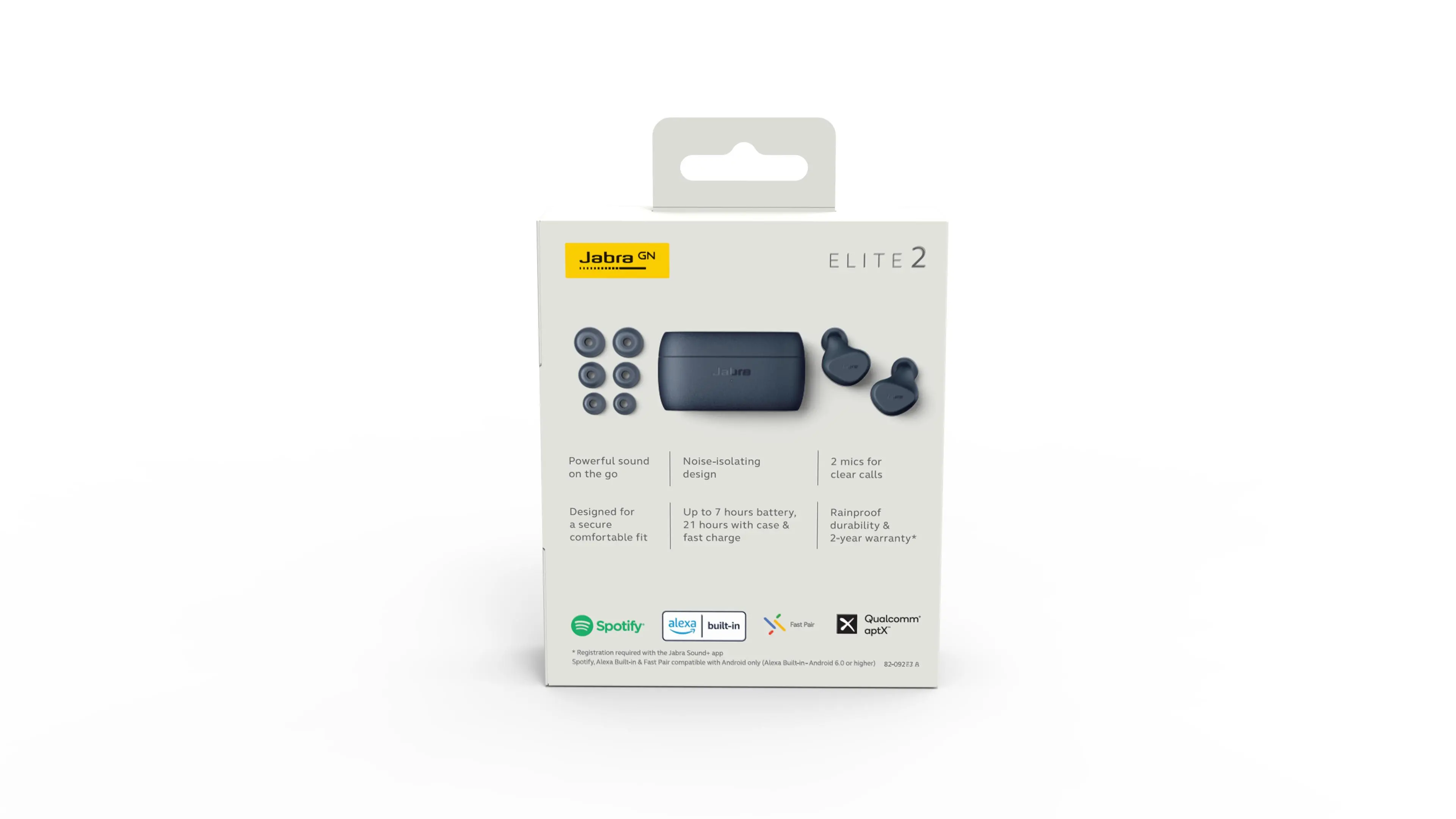 Słuchawki bezprzewodowe Jabra Elite 2 Dokanałowe Bluetooth 5.2 Navy