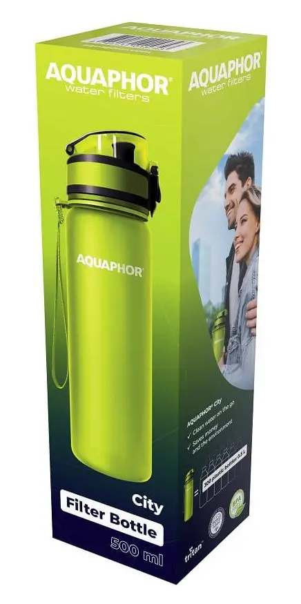 Butelka filtrująca Aquaphor City 0,5l 1 wkład Zielony