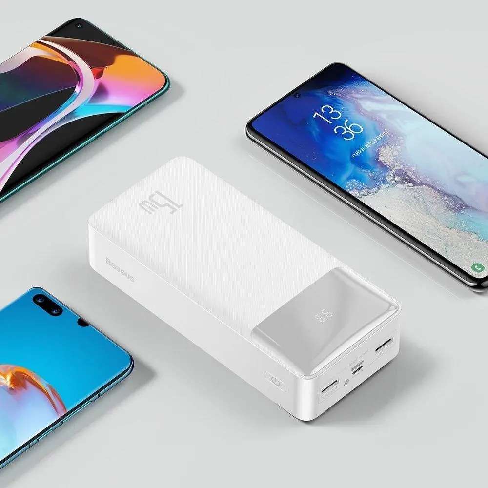 Powerbank Baseus PPBD050202 Bipow 30000mAh 2xUSB USB-C 15W Biały