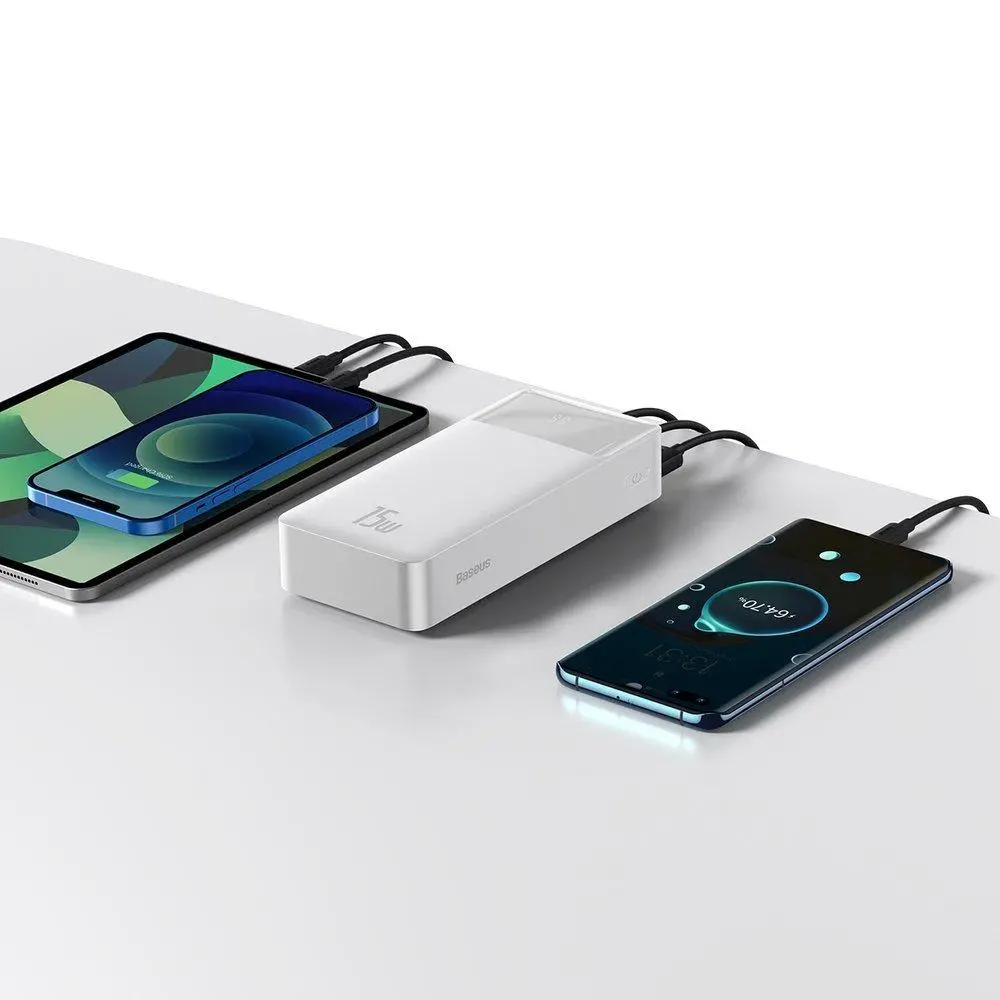 Powerbank Baseus PPBD050202 Bipow 30000mAh 2xUSB USB-C 15W Biały