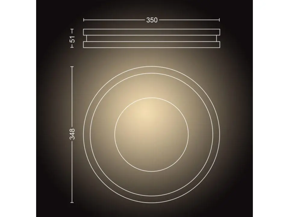 Lampa sufitowa Philips Hue White Ambiance Being 929003055101 Czarny