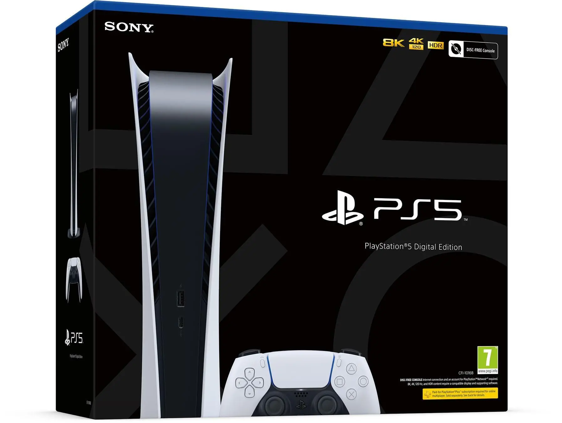 Konsola Sony PlayStation 5 Digital (PS5) + PlayStation Plus 12 m-ce + Dodatkowy Pad Czerwony