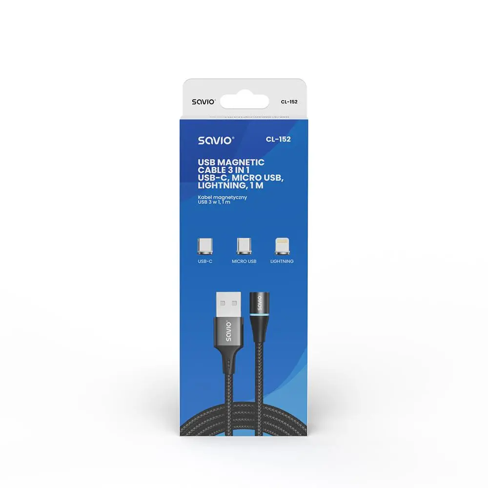 Kabel Savio CL-152 1m Czarny