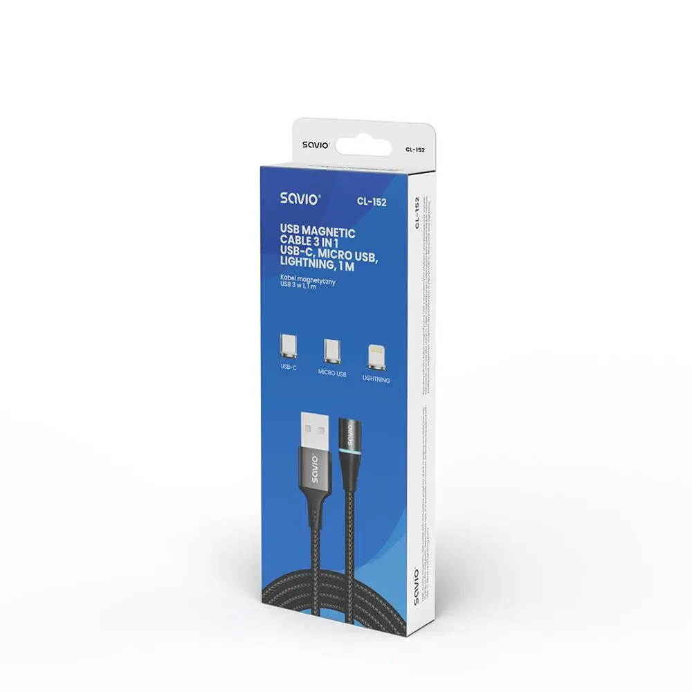 Kabel Savio CL-152 1m Czarny