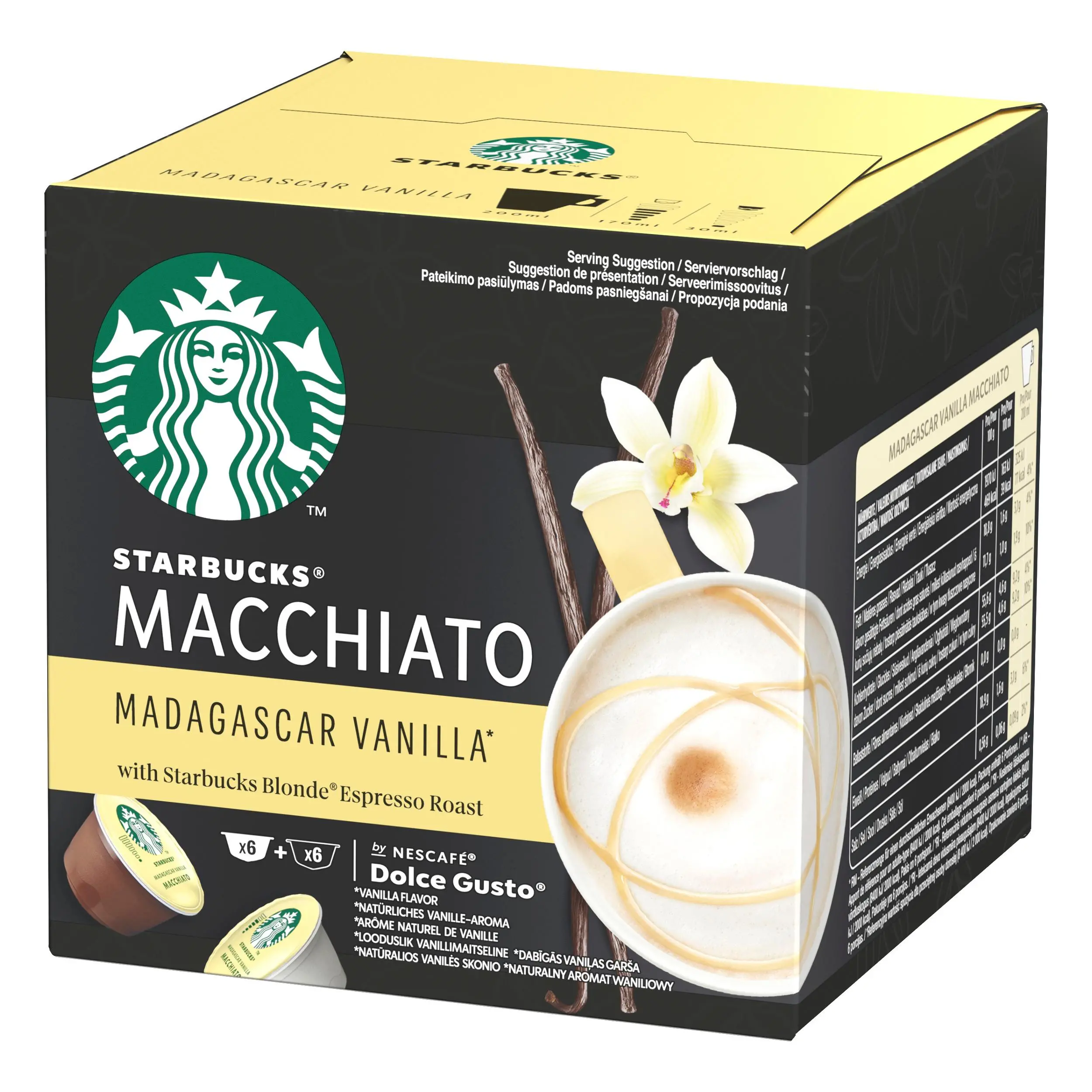 Kapsułki Starbucks Nescafe Dolce Gusto Latte Macchiato Madagascar Vanilla 12szt.
