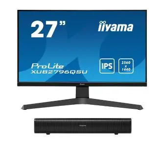 Monitor iiyama ProLite XUB2796QSU-B1 + soundbar Creative Stage Air 27" 2K IPS 75Hz 1ms