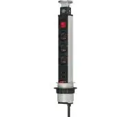 Brennenstuhl Tower Power 1396201013 3 gniazda 2m Czarno-srebrny