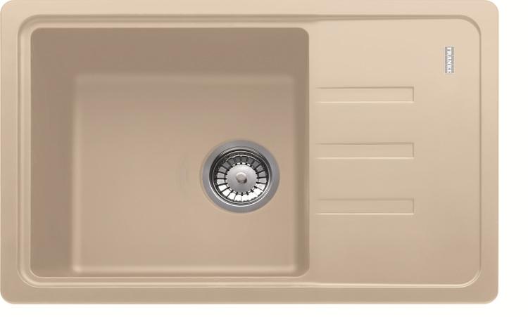 Zlewozmywak Franke BSG 611-62 - beżowy - granitowy - wpuszczany w blat - ociekacz