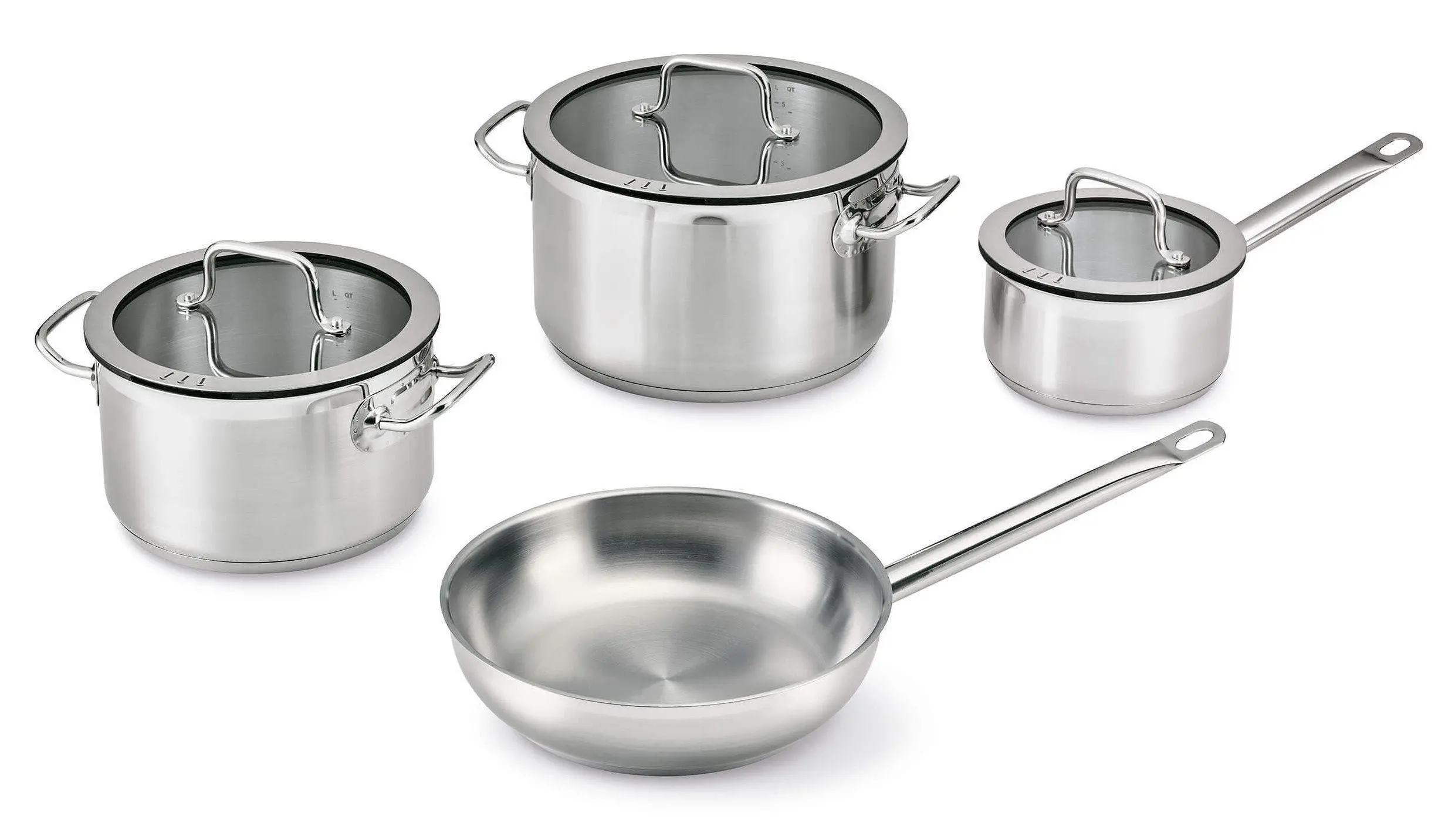 Zestaw garnków BergHOFF Essentials Hotel 1132008 Indukcja Stal nierdzewna 7 elementów