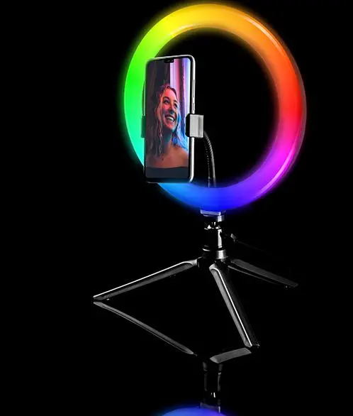 Lampa pierścieniowa Tracer RGB Ring 26cm ze statywem