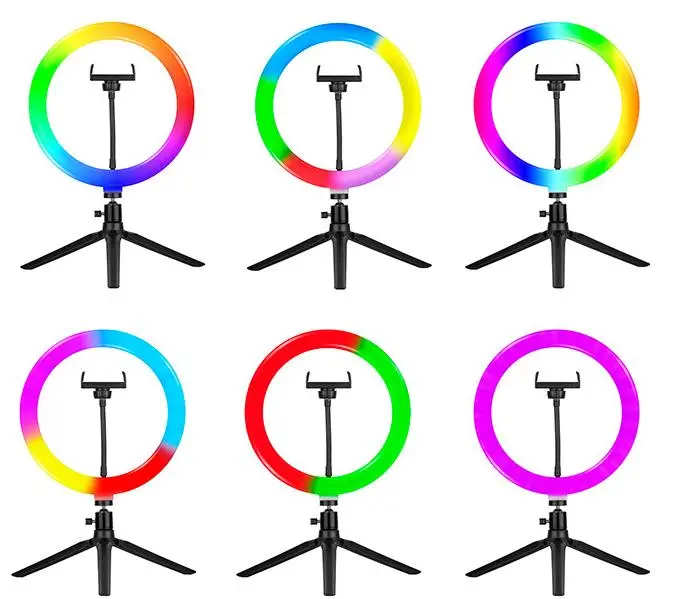 Lampa pierścieniowa Tracer RGB Ring 26cm ze statywem