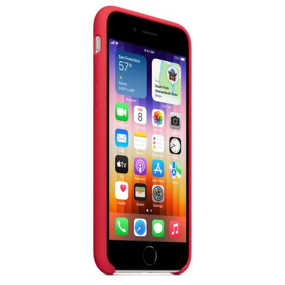 Etui Apple Silicone Case do iPhone SE 2022 RED