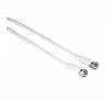 Kabel antenowy Hama 00205037 wtyk F - wtyk F 75dB 1,5m Biały