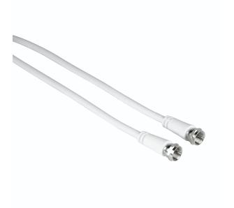 Kabel antenowy Hama 00205037 wtyk F- wtyk F, 75dB, 1,5m, (biały)