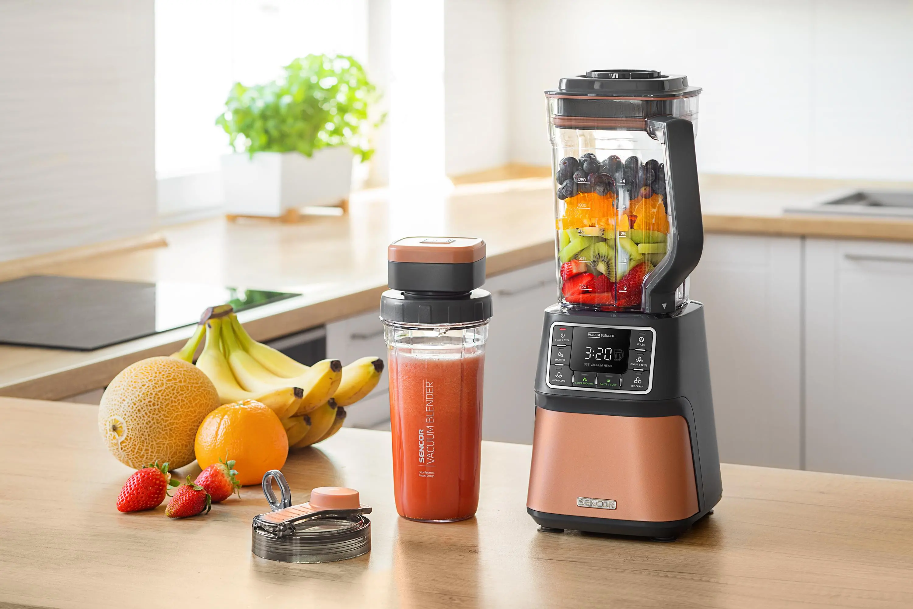 Blender kielichowy Sencor SBU 7676GD 1,5l Butelka Jednostka wytwarzająca próżnię