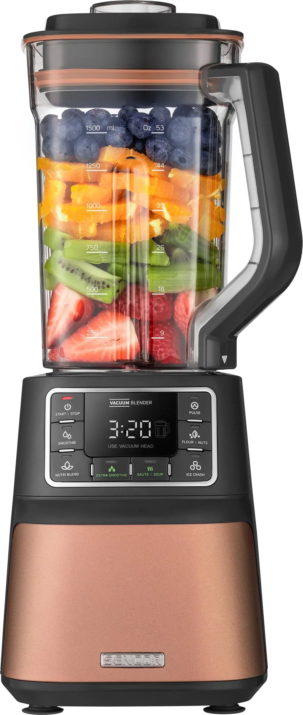 Blender kielichowy Sencor SBU 7676GD 1,5l Butelka Jednostka wytwarzająca próżnię