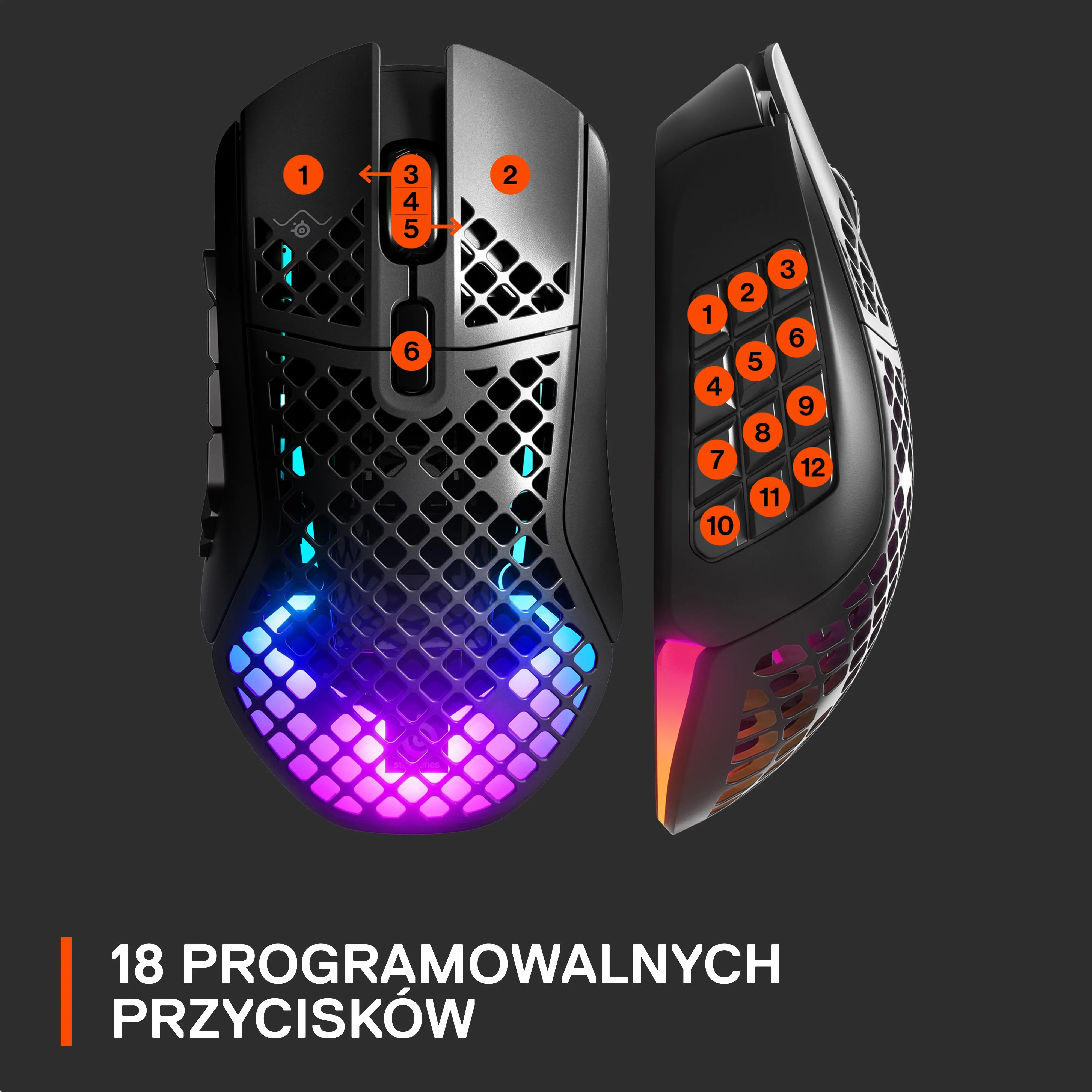 Myszka gamingowa SteelSeries Aerox 9 Wireless Czarny