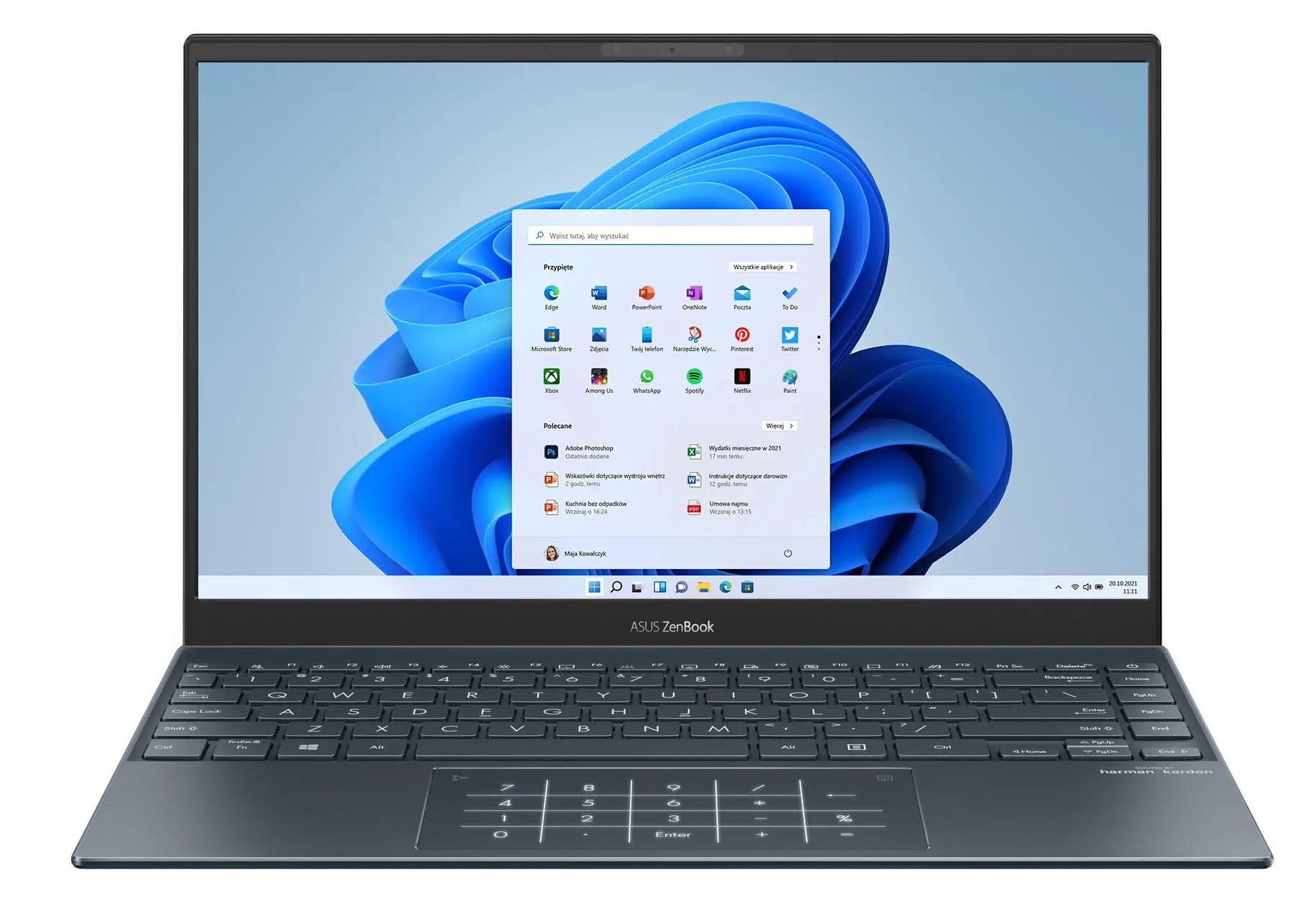 Laptop ultrabook ASUS ZenBook 13 UX325EA-KG649W OLED 13,3" i5-1135G7 16GB RAM 512GB Dysk SSD Win11 Szary