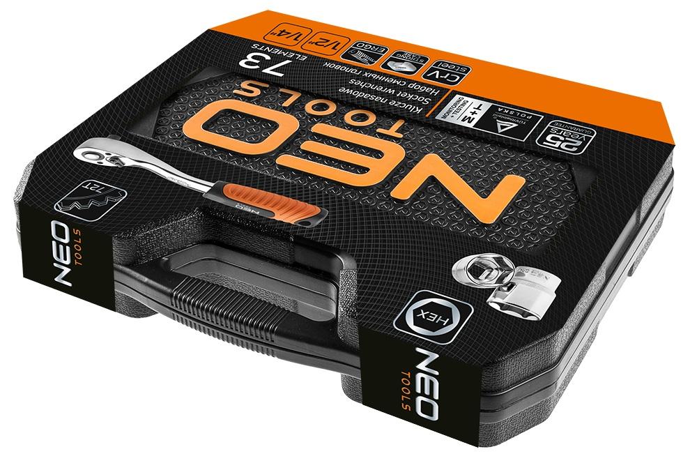 NEO Tools 08-673 1/2", 1/4" 73 szt.