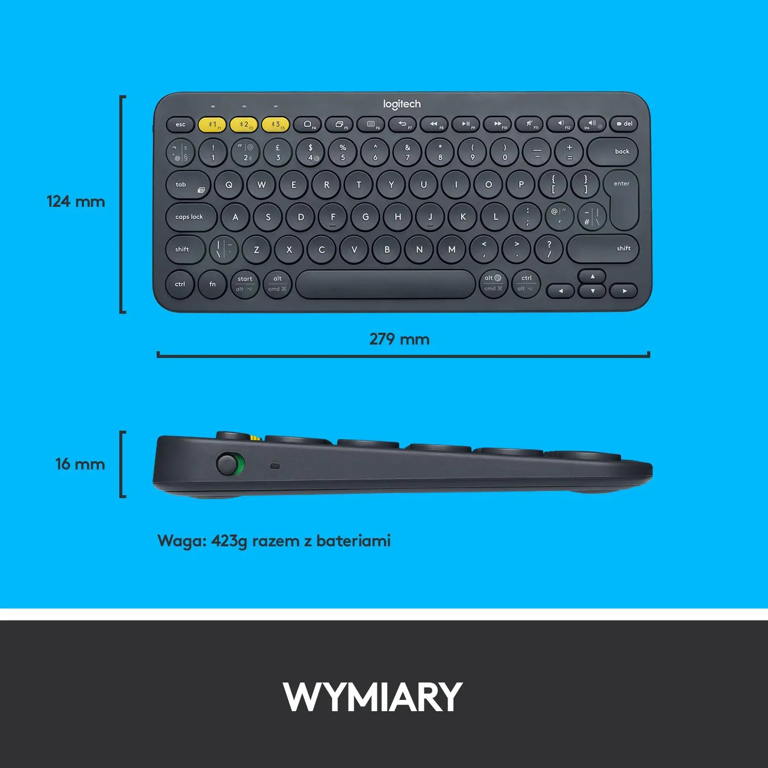 Klawiatura Logitech K380 Szary