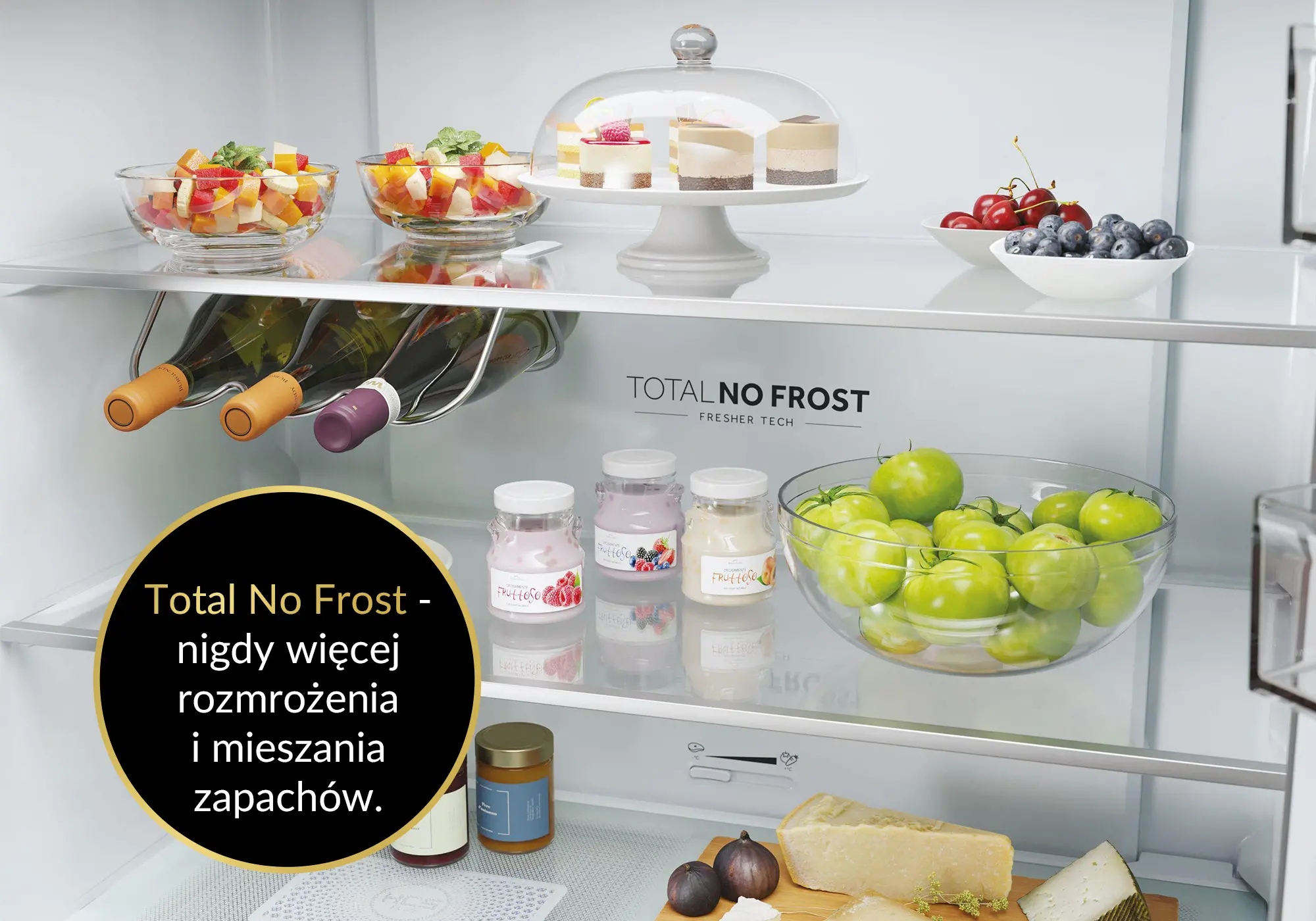 Lodówka Haier Seria 5 HCR5919ENMB Pełny No Frost 190cm Szuflada z kontrolą wilgotności Grafitowy