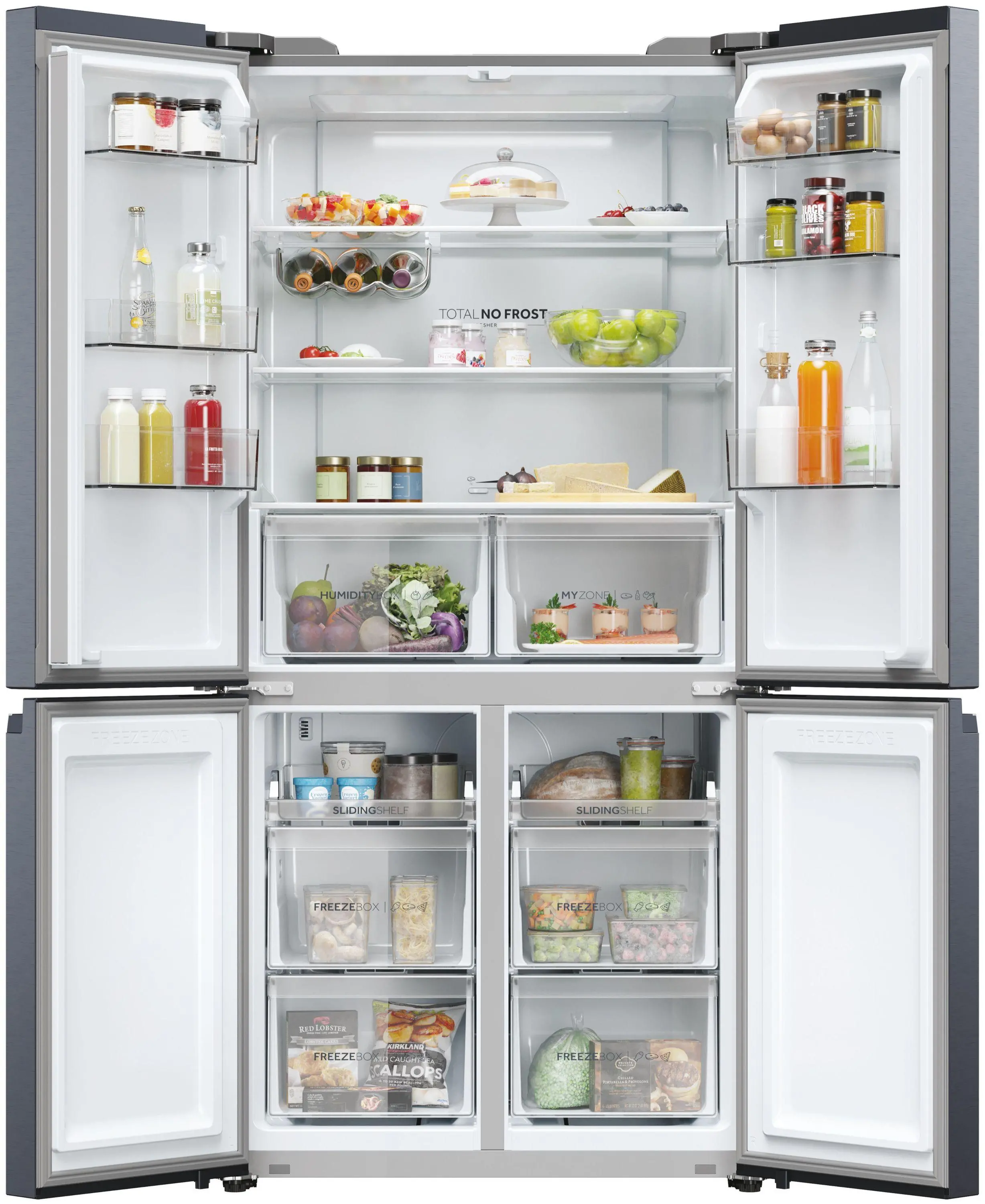 Lodówka Haier Seria 5 HCR5919ENMB Pełny No Frost 190cm Szuflada z kontrolą wilgotności Grafitowy