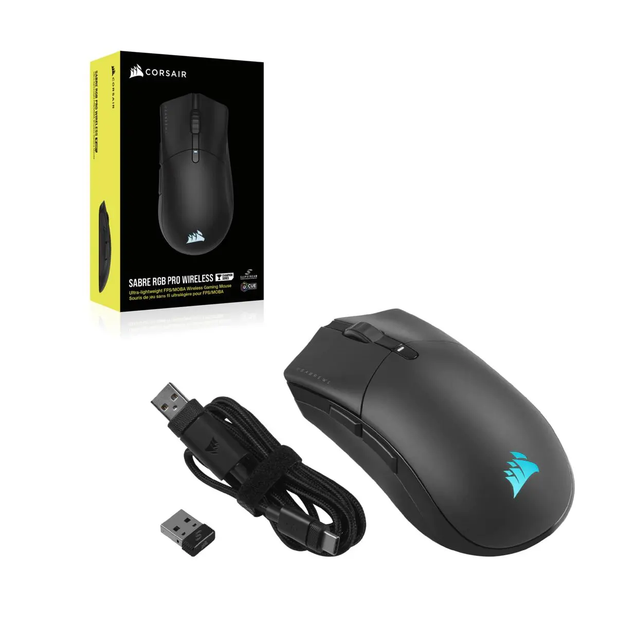 Myszka gamingowa Corsair Sabre Pro Wireless Champion Series RGB Czarny